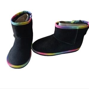 Childrens Place Rainbow Low Faux Suede Booties - black 4 Big Girls